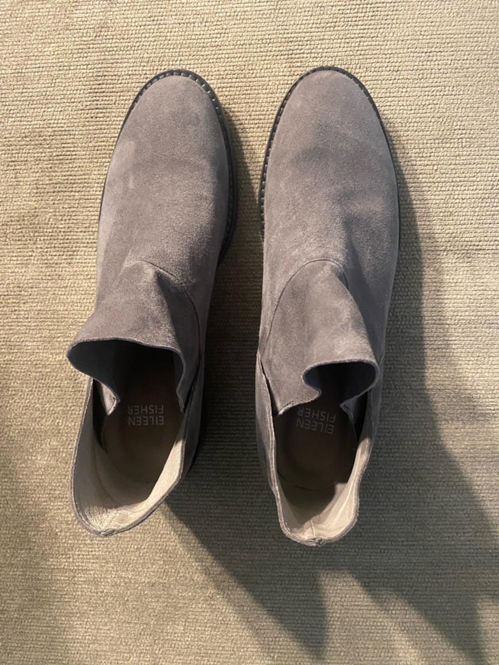 Eileen Fisher Women’s Gray Suede Ankle Boots Size 8
